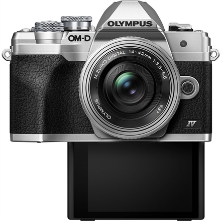 Kompaktní fotoaparát s vyměnitelným objektivem Olympus E-M10 Mark IV 1442 EZ kit silver/silver (3)