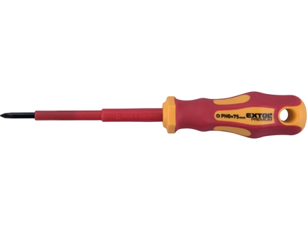Elektrikářský šroubovák Extol Premium 53080 PH0x75mm, VDE, CrV