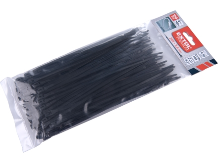 Stahovací pásky Extol Premium 8856232 na kabely EXTRA, černé, 200x3,6mm, 100ks, nylon PA66