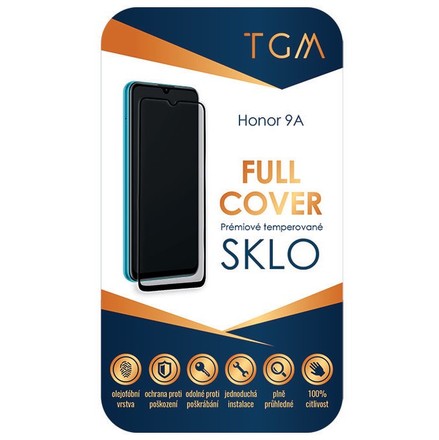 Tvrzené sklo TGM Full Cover na Honor 9A - černé
