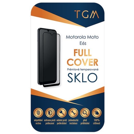 Tvrzené sklo TGM Full Cover na Motorola Moto E6s - černé