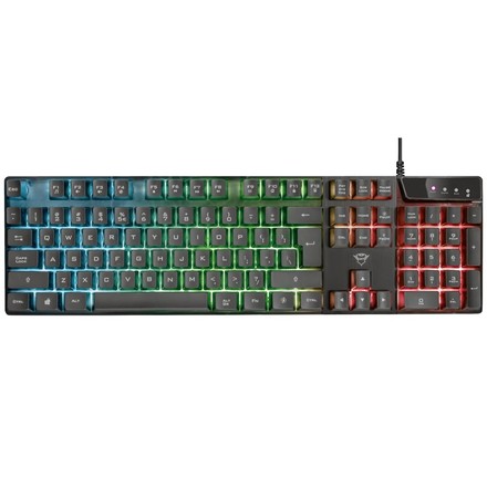 Počítačová klávesnice Trust GXT 835 Azor Illuminated CZ/ SK - černá