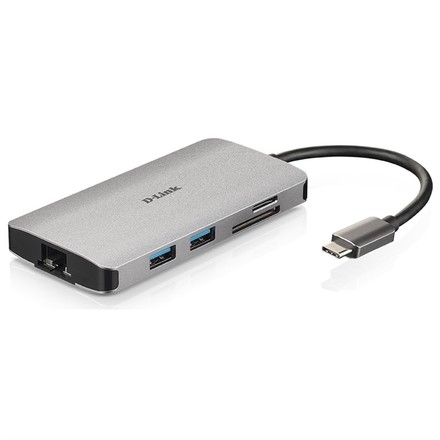 USB Hub D-Link USB-C/ HDMI, 3x USB 3.0, RJ45, USB-C, SD, Micro SD
