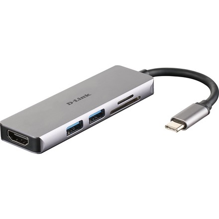 USB Hub D-Link USB-C/ HDMI, 2x USB 3.0, SD, Micro SD