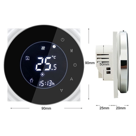 Termostat iQtech SmartLife GBLW-B, WiFi termostat pro podlahové vytápění - černý (2)
