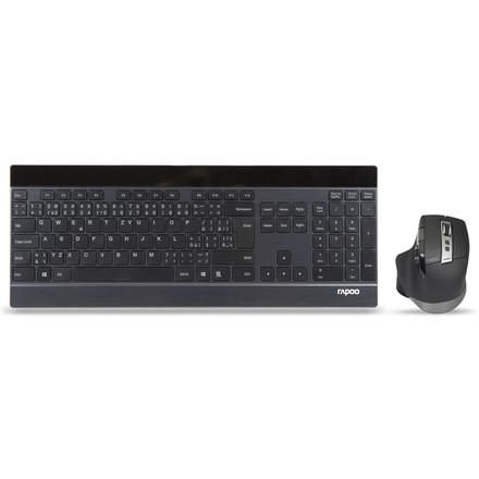 Set klávesnice s myší Rapoo 9900M, CZ/ SK layout - černá