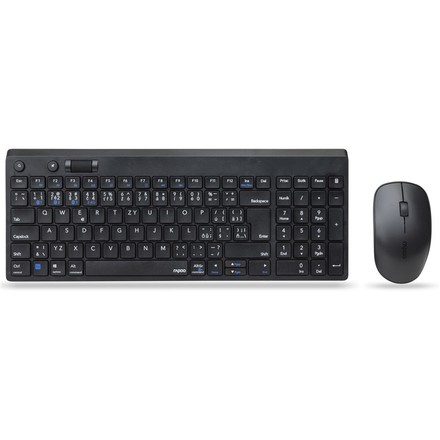 Set klávesnice s myší Rapoo 8050T, CZ/ SK layout - černá