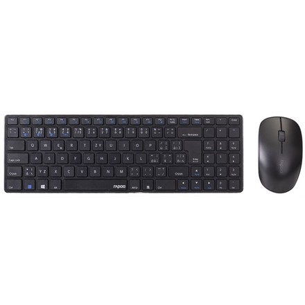 Set klávesnice s myší Rapoo 9300M, CZ/ SK layout - černá