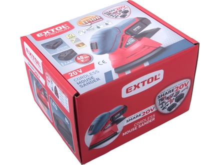 Vibrační bruska Extol Premium (8891844) delta aku SHARE20V, 20V Li-ion, 2000mAh (6)