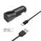 Adaptér do auta Fixed 2xUSB, 15W Smart Rapid Charge + USB-C kabel 1m - černý (1)