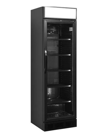 Chladicí skříň jednodveřová s prosklenými dveřmi Tefcold CEV 425 CP-I BLACK (4)