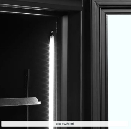 Chladicí skříň jednodveřová s prosklenými dveřmi Tefcold CEV 425 CP-I BLACK (5)