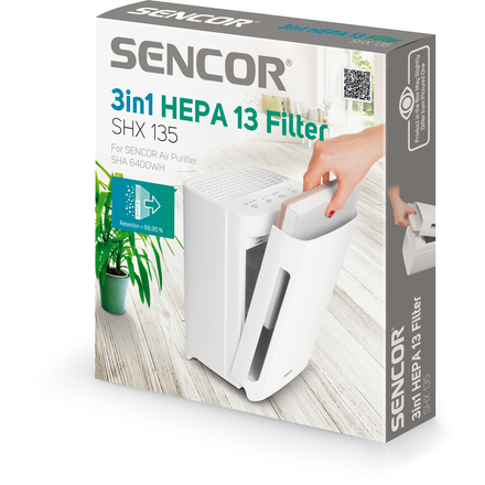HEPA filtr do čističky vzduchu Sencor SHX 135 HEPA 13 filtr SHA 6400WH