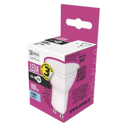 LED žárovka Emos ZQ8372 LED žárovka Classic MR16 9W GU10 studená bílá (3)