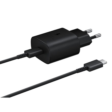 Nabíječka do sítě Samsung USB-C, 25W + USB-C kabel - černá