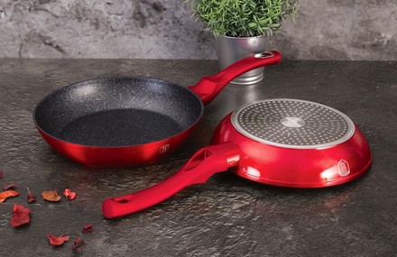 Pánev s mramorovým povrchem Berlingerhaus BH-1288 Pánev s mramorovým povrchem sada 3 ks Burgundy Metallic Line (3)