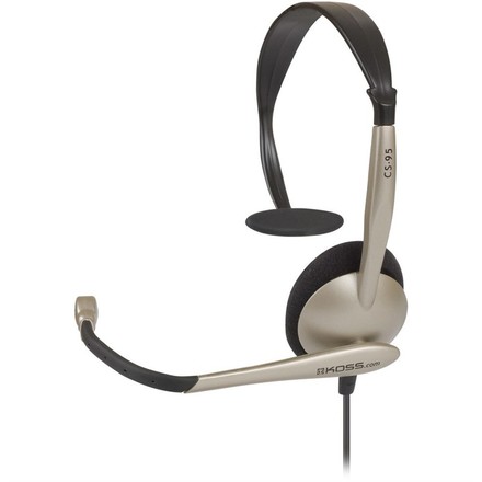 Sluchátka s mikrofonem Koss CS 95 - černý/ stříbrný