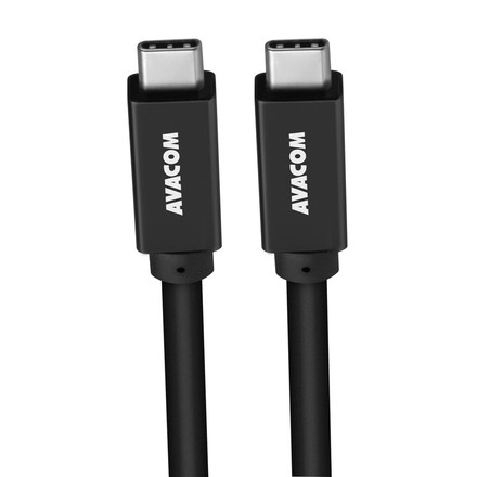 USB-C kabel Avacom USB-C/ USB-C, 60W, 1m - černý