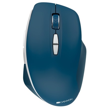 Počítačová myš Canyon MW-21 / optická/ 7 tlačítek / 1600DPI - modrá