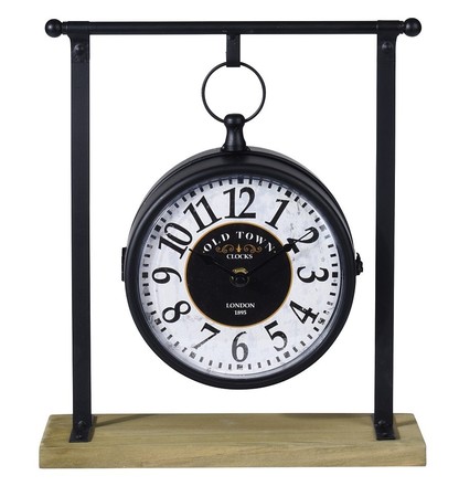 Stolní hodiny ProGarden KO-HZ1991380 Hodiny stolní designové OLD TOWN 27 x 31 cm