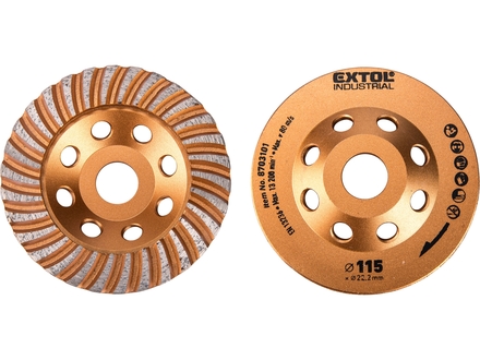 Diamantový kotouč Extol Industrial (8703101) brusný lamelový, O 115x22,2mm