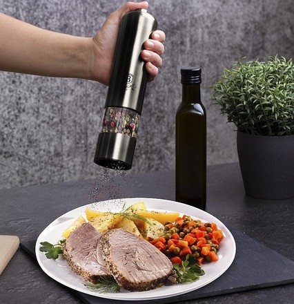 Elektrický mlýnek na sůl a pepř Berlingerhaus BH-9288 sada 2 ks Carbon PRO Line (2)