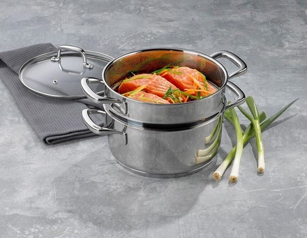 Hrnec napařovací s poklicí Kela KL-10190 nerez 18/10 FLAVORIA 20 cm sada 3 ks (1)