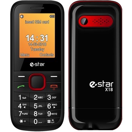 Mobilní telefon eStar X18 Dual Sim - černý/ červený