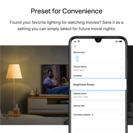 Chytrá žárovka TP-Link Tapo L510E(2-pack) E27, 8,7W, 230V, přes IP, stmívatelná, 2700K (2)