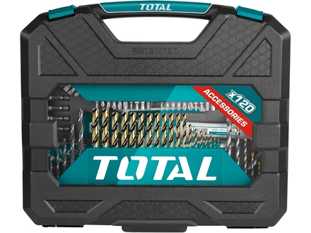 Sada nářadí a vrtáků Total THKTAC01120 sada nářadí a vrtáků, 120ks, HSS (1)