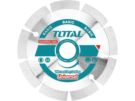Diamantový kotouč Total TAC2111153 Kotouč diamantový řezný, segmenový, suché i mokré řezání, 115x22,2mm