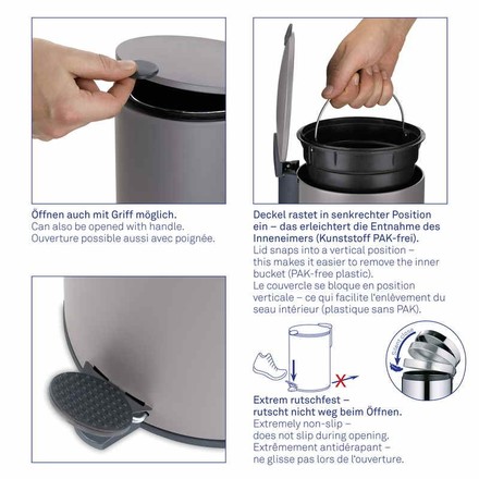 Kosmetický koš Kela KL-23704 Koš kosmetický 5 l Mats béžová (5)