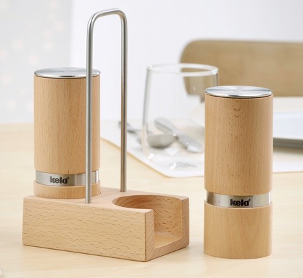 Dochucovací sada Kela KL-12193 Dochucovací sada na pepř a sůl 3 ks Kauri Buk 13 cm (2)