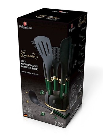 Kuchyňské náčiní Berlingerhaus BH-6243 ve stojanu sada 7 ks Emerald Collection (1)
