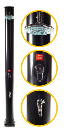 Solární sprcha Hawaj 38 l, černá (vč. teploměru) (1)