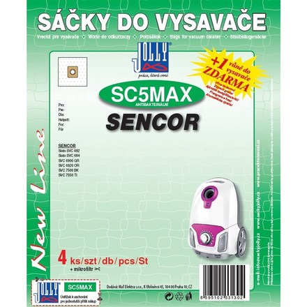 Sáčky do vysavače Jolly MAX SC 5 - Sencor (4 ks)