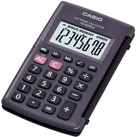 Kalkulačka Casio HL 820 LV BK (ČERNÁ) (b)