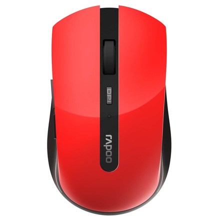 Počítačová myš Rapoo 7200M / optická/ 4 tlačítka/ 1600DPI - červená