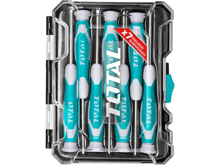 Šroubováky Total THT250726 šroubováky, sada 7ks precision, industrial, 3x(-), 2xPH, 2xT, CrV