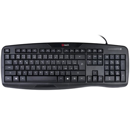 Počítačová klávesnice C-Tech Ergo KB-107, CZ/ SK Layout - černá