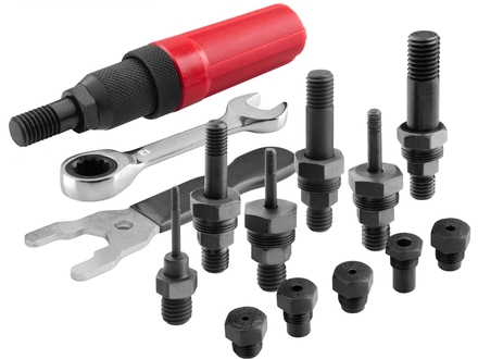 Nástavec nýtovací na vrtačku Fortum 4770667 nástavec nýtovací na vrtačku T-COMBO, sada pro matice M3-M12 i trh. nýty 2,4-6,4mm, CrMoV (2)