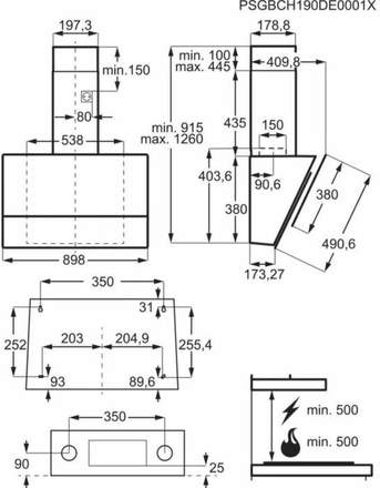 Komínový odsavač par Electrolux 700 SENSE Hob2Hood LFV619R (6)