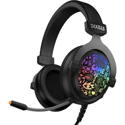 Sluchátka s mikrofonem Connect IT Doodle RGB - černý