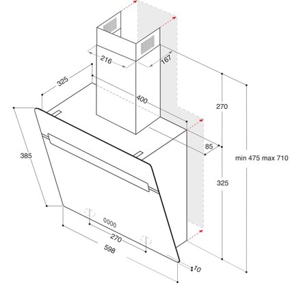 Komínový odsavač par Whirlpool WHVP 62F LT SK (4)