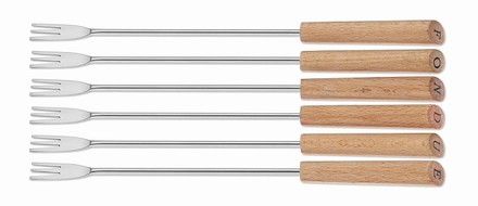 Fondue vidlička Kela KL-79167 Fondue vidlička BERGAMO sada 6 ks nerez pro sýr nebo čokoládu