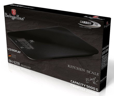 Kuchyňská váha Berlingerhaus BH-9218 digitální 5 kg Carbon Pro Line (1)