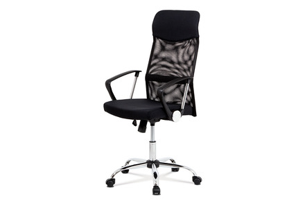 Kancelářská židle Autronic Kancelářská židle řady BASIC, potah černá látka a síťovina MESH, houpací mechani (KA-E301 BK)