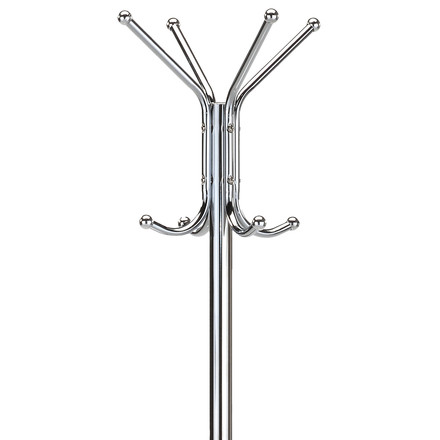 Věšák Autronic Stojanový kovový věšák, chromovaný, výška 180 cm (80001-06B CR) (1)