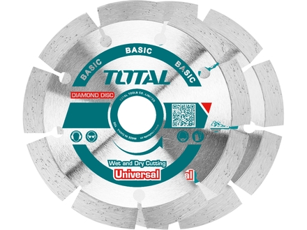 Diamantový kotouč Total TAC21111532 Kotouč diamantový řezný segmentový, suché řezání, 115x22,2mm