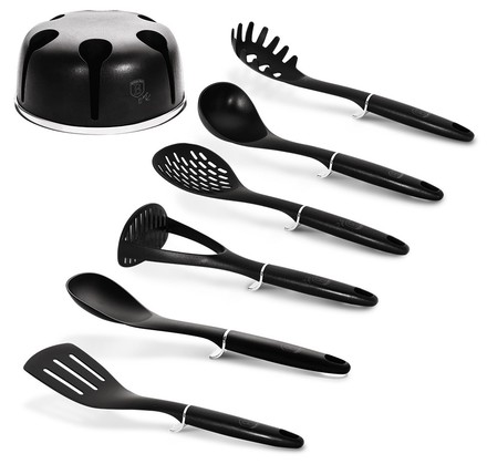 Kuchyňské náčiní ve stojanu Berlingerhaus BH-6218 Kuchyňské náčiní ve stojanu sada 7 ks Royal Black Collection (2)